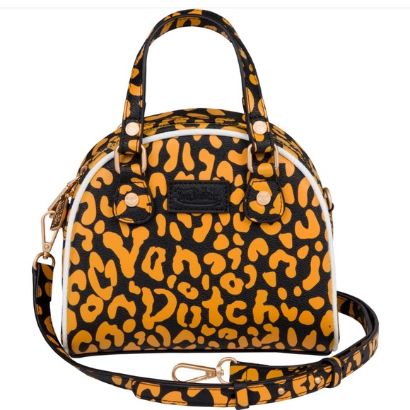Von Dutch Orange Cheetah Bowling Bag NWT - Picture 3 of 4